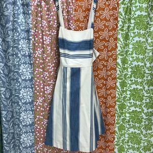 Strappy Blue and White Striped Summer Dress